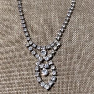 Elegant Silver Crystal Necklace